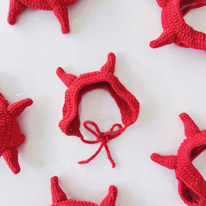 Devil Crochet Dog Hat